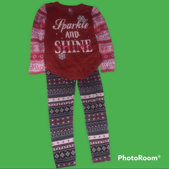 Girl’s size 10/12 Christmas leggings outfit - Picture 1 of 4